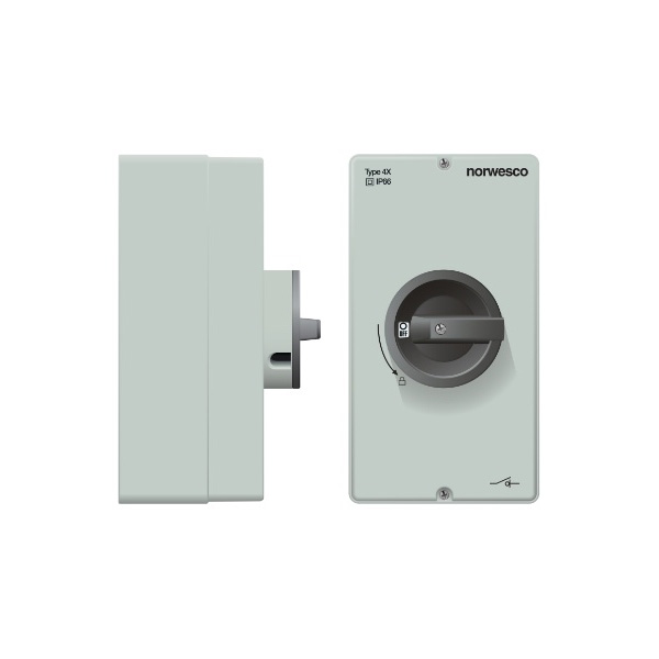 DCM432 werkschakelaar DC 4-polig 32A/1500V DC21B IP66