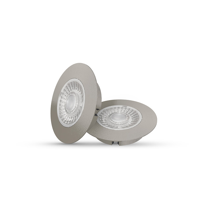 Cabiled led downlight 4W Ø65mm 2.700K geb. chroom IP44 2st incl.driver