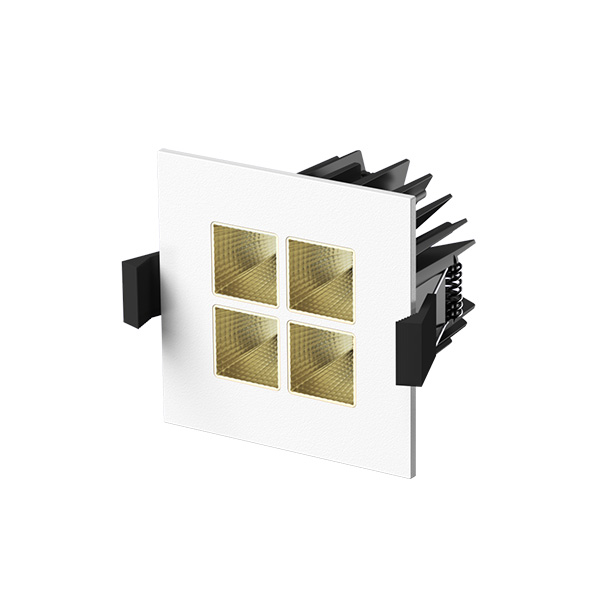 Four Square led downlight 7W 80x80mm 2.550K classic goud wit ex. driver