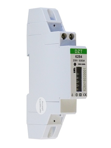 DZT6284 5(50)Amp MID 230V 50hz 2000imp/kWh 1TE mechanisch 5+1