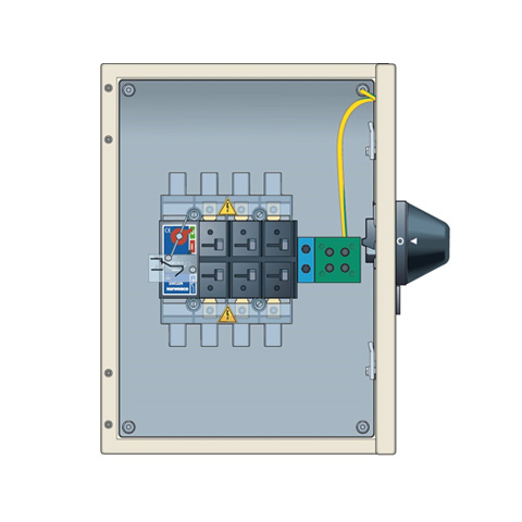 SAM 3100H werkschakelaar 3p+N+PE 100A/415V EMC 45kW grijs IP65 - Afbeelding 2