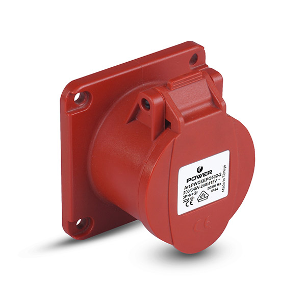 CEE inbouw contactdoos recht 5-polig 32A IP44